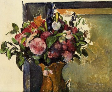  flowers Oil Painting - Flowers in a Vase Paul Cezanne